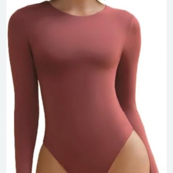 A New Day Long Sleeve Bodysuit - Rust - Picture 1 of 5